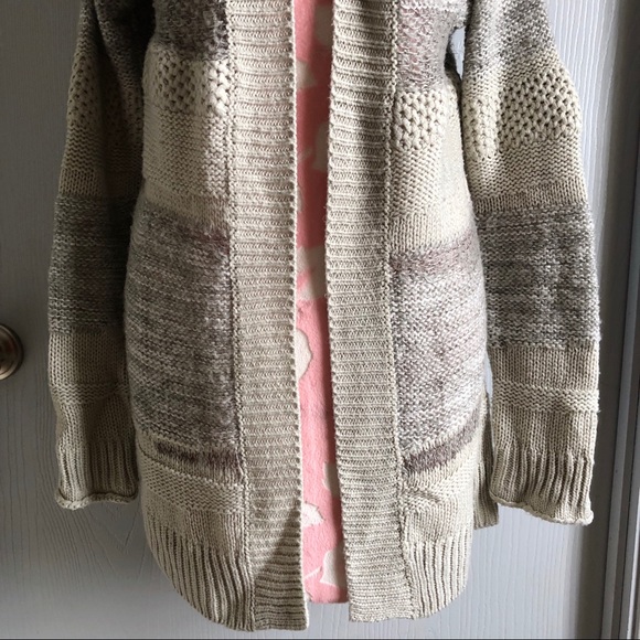 Gray Striped Grunge Sweater Mossimo Look Sz M - Picture 3 of 8